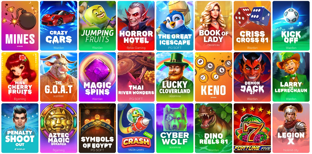 Play slots and live casino games at ValorBet India